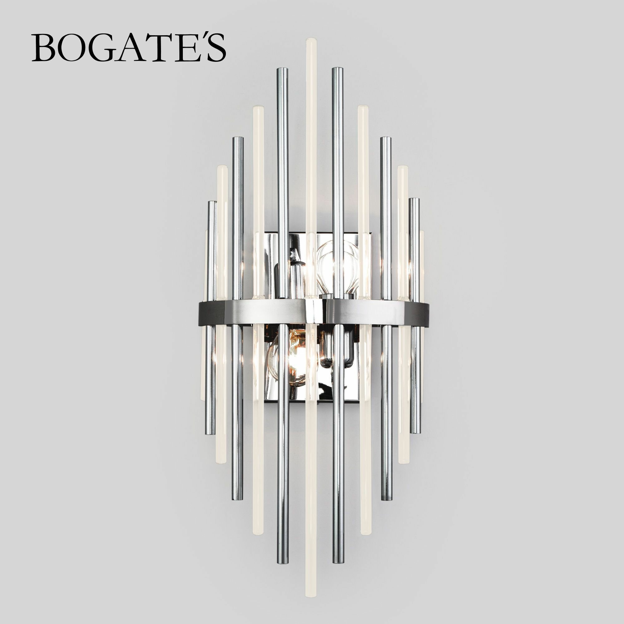 Бра   Настенный светильник Bogate s Allure 355 2  E14  2 60 Вт  цвет хром