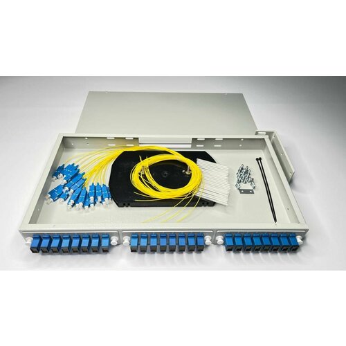 Кросс оптический стоечный 19 предсобранный 1U 24 портов SCSMUPC 9125 мкм 3730₽