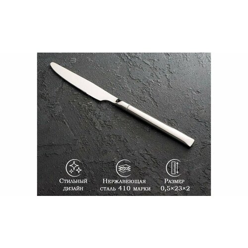 Набор столовых ножей, нержавеющая сталь, цвет серебристый
