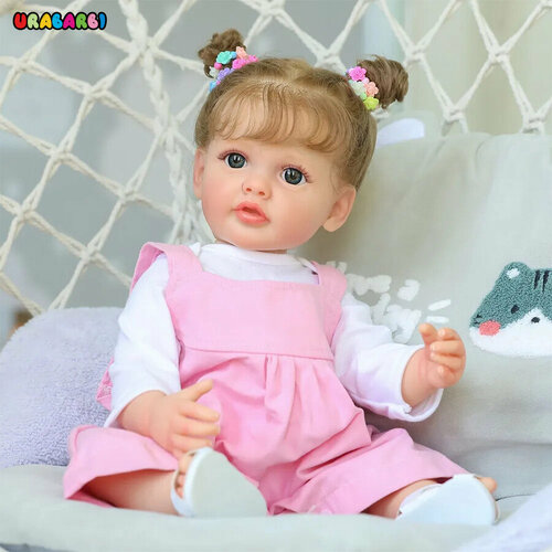 Кукла-реборн / реалистичная и милая, одета в платье / может принимать ванну, 55 см. слитная кукла эльф содержит рождественские элементы печатные аксессуары для игрушек детские подарки без куклы