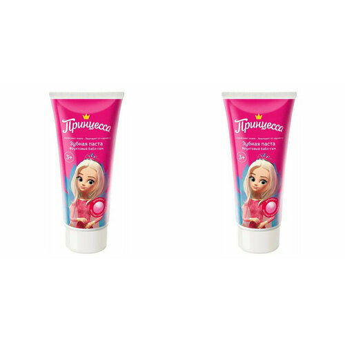 Зубная паста Принцесса Фруктовый бабл-гам 65 мл 2 шт 572₽