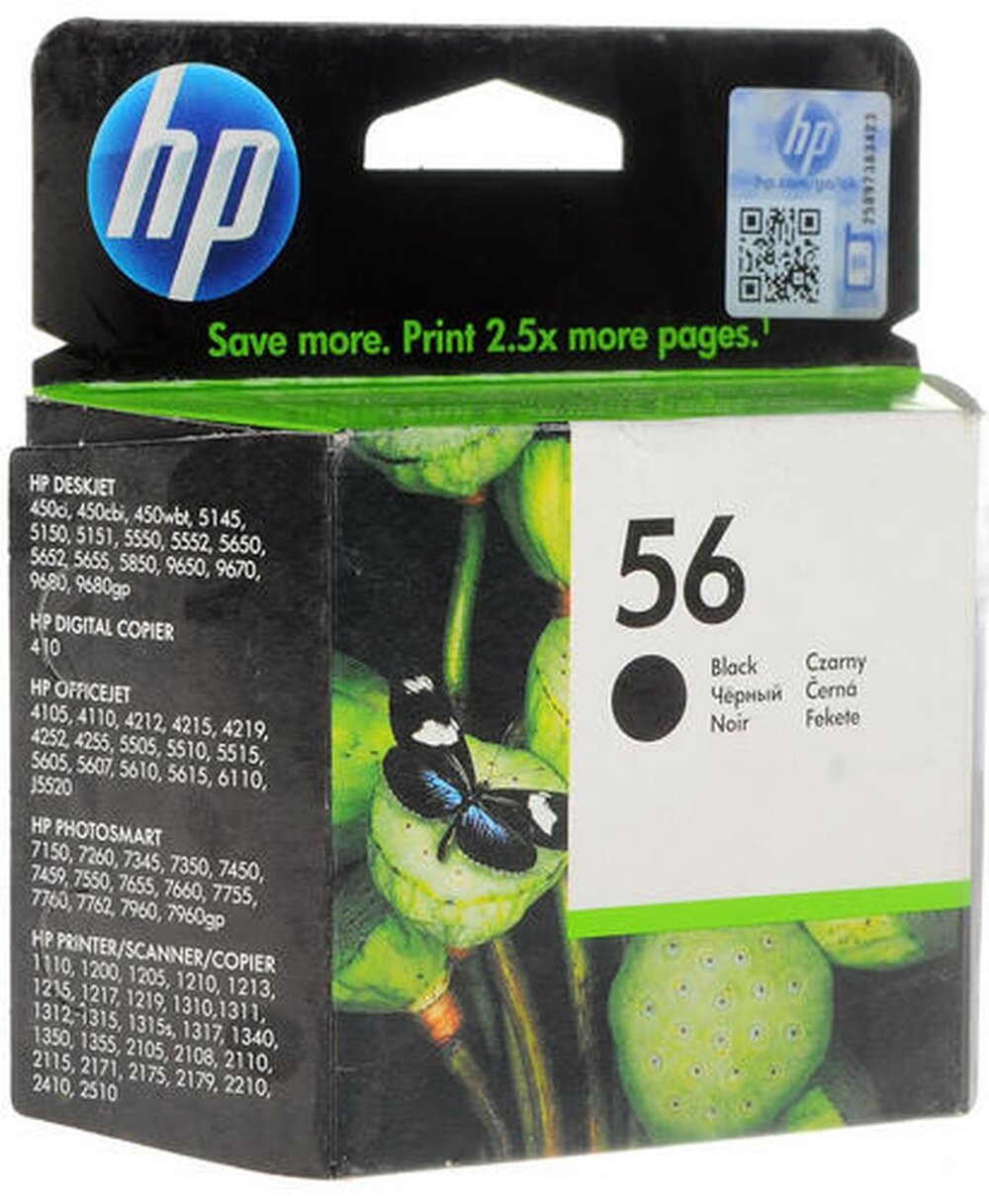 Картридж HP 56 (C6656AE) черный