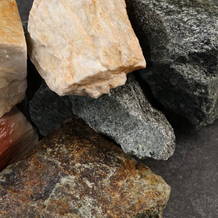 Камень для бани "Микс" габбро-диабаз, порфирит, кварцит, 20 кг