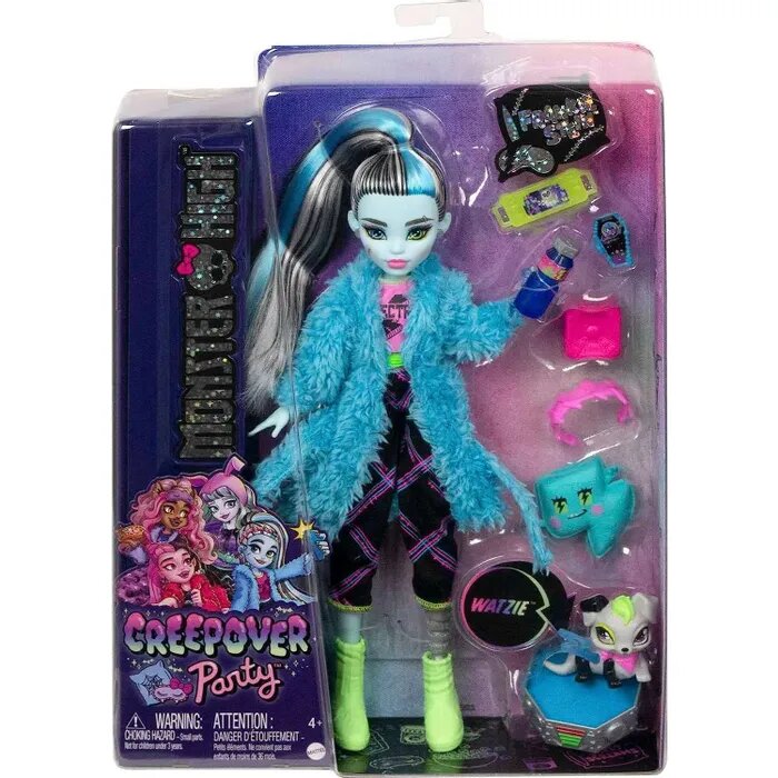 Кукла Monster High Фрэнки Штейн с питомцем выпуск 2022 года, 26 см, HKY68