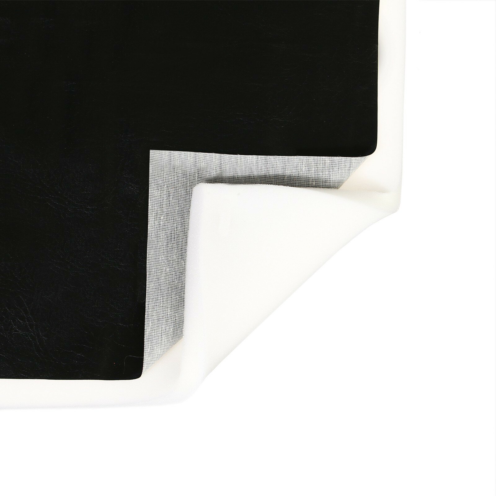 Комплект для перетяжки мебели, 50 × 100 см: иск. кожа, поролон 20 мм, чёрный (1шт.)