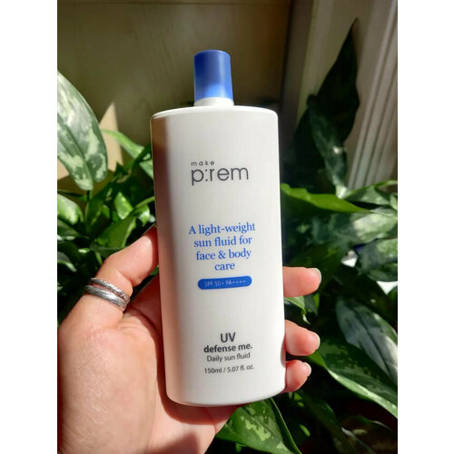 Make p: rem Солнцезащитный флюид UV Defense me. Daily Sun Fluid 150ml Корея ottie uv defense sun fluid spf43 pa водостойкий солнцезащитный флюид для лица и тела 50 мл