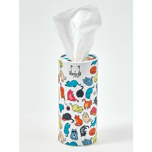 Салфетки бумажные косметические в тубе для автомобиля для колясок 2 слоя 50 штуп KIMRIK 320₽