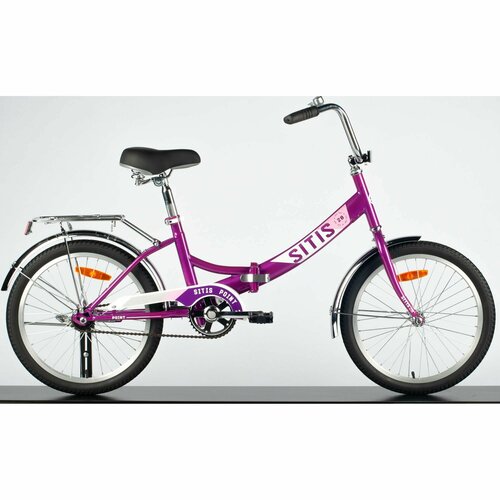Велосипед складной SITIS POINT 20 2024 ригид складная рама взрослый стальная рама 1 скорость ножной тормоз цвет Purple-White-Pink фиолетовыйбелыйрозовый цвет размер рамы 20 для роста 150-180 см 1868200₽