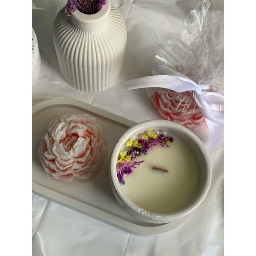 Свеча ручной работы- Абрикос