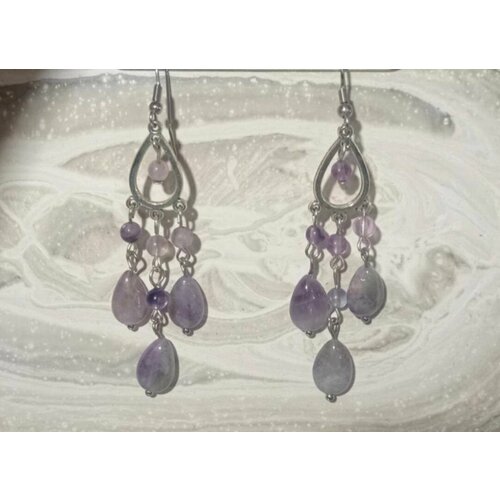 Серьги Artlab, аметист, фиолетовый