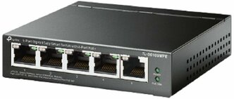 TP-Link Сетевое оборудование TL-SG105MPE Коммутатор Easy Smart с 5 гигабитными портами 4 порта PoE+