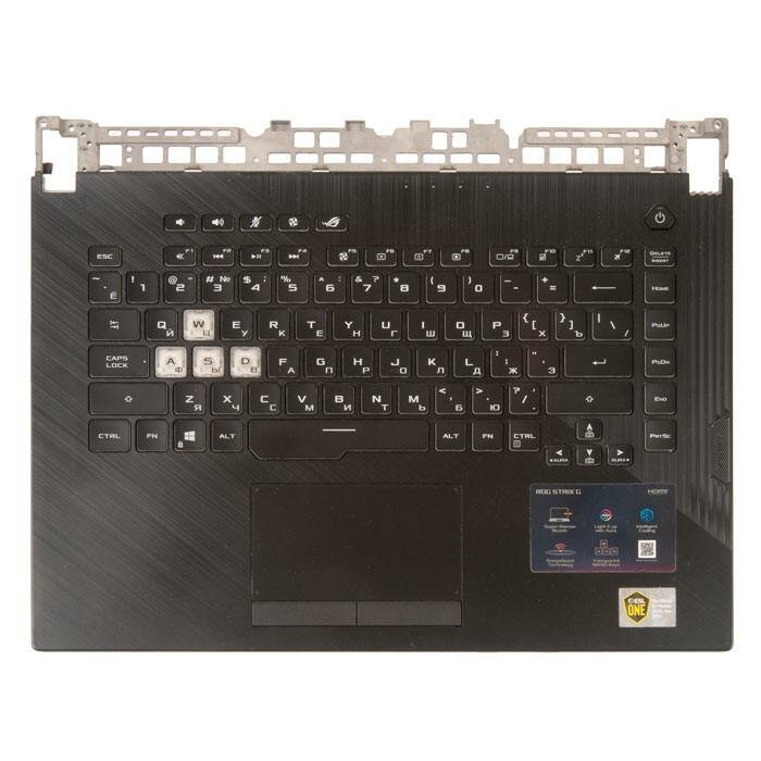 Клавиатура с топкейсом для ноутбука Asus ROG STRIX G531GT, G531GV, G531GW с подсветкой, с тачпадом , чёрный,