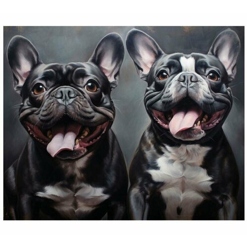 Картина на холсте Fbrush Черный дуэт 50x40 см 3175₽