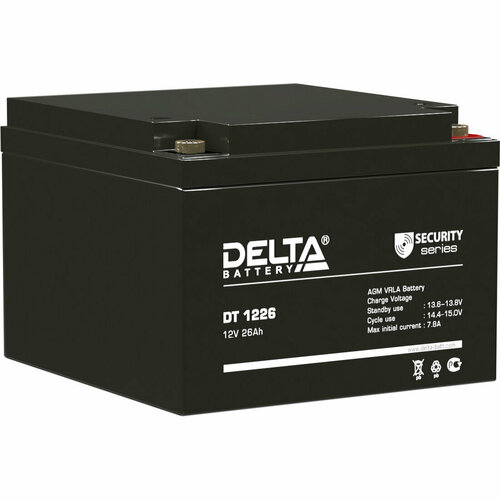 Батарея DELTA серия DT, DT 1226, напряжение 12В, емкость 26Ач (разряд 20 часов), макс. ток разряда (5 сек.) 390А, макс. ток заряда 7.8А, свинцово-кислотная типа AGM, клеммы под гайку и болт M6, ДxШxВ 175х166х125мм, вес 8кг,PRO DP10 12M-200XRU (PRO DP B0A6)/Intel Core i5-1235U 1.30GHz (Up to 4.4GHz) Deca/8GB/512GB SSD/Integrated/WiFi/BT/noOS/1Y/BLACK