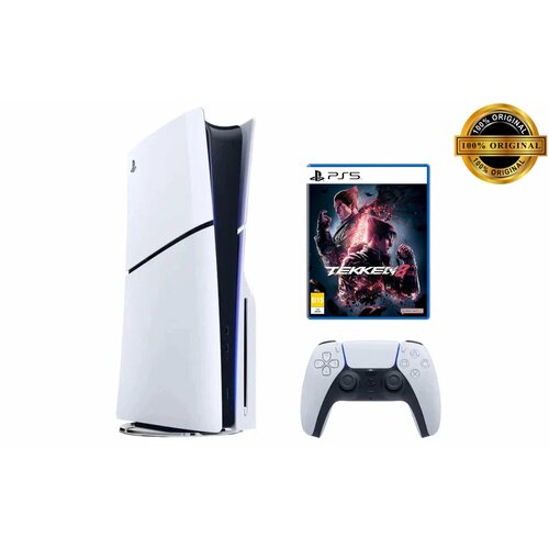 Игровая приставка Sony PlayStation 5 Slim с дисководом, 1Tb SSD, белый, Tekken 8 игровая приставка sony playstation 4 slim 500 гб hdd черный red dead redemption 2