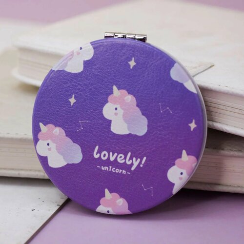 Зеркало карманное iLikeGift Unicorn sky many head с увеличением 636₽