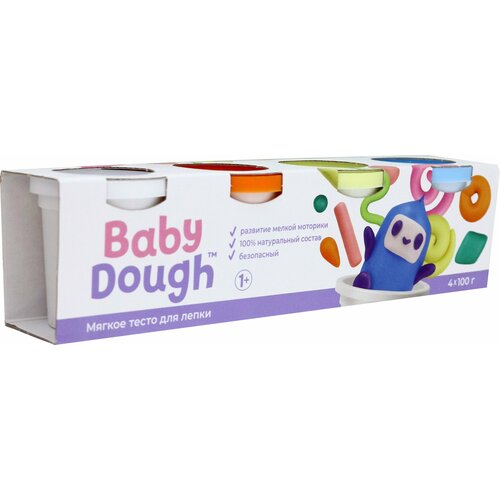 Тесто для лепки Baby Dough , 4 цвета