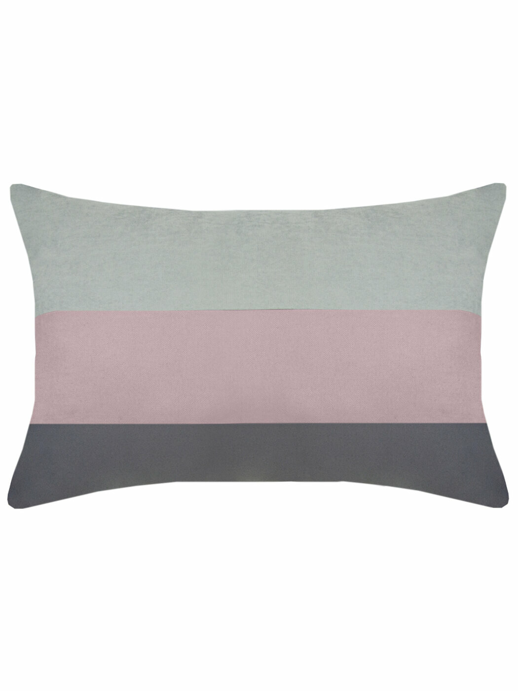 Наволочка - чехол для декоративной подушки на молнии "Карина I" 45 х 65 см, розовый, серый