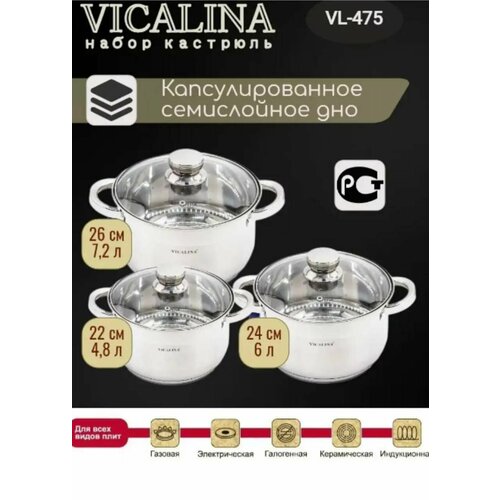 Набор кастрюль VL-475 9999₽
