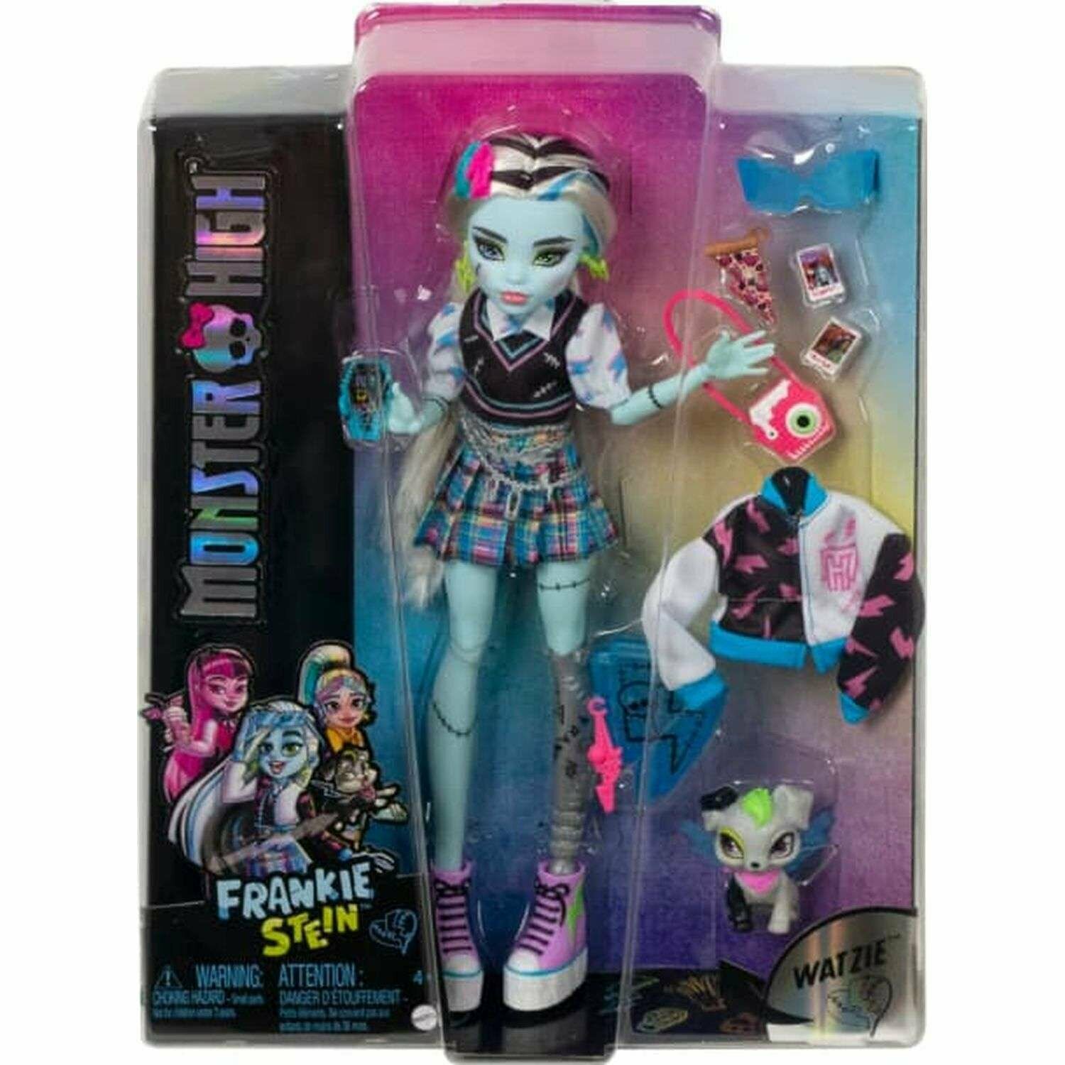 Кукла Monster High Frankie Stein, HHK53 бело-голубой