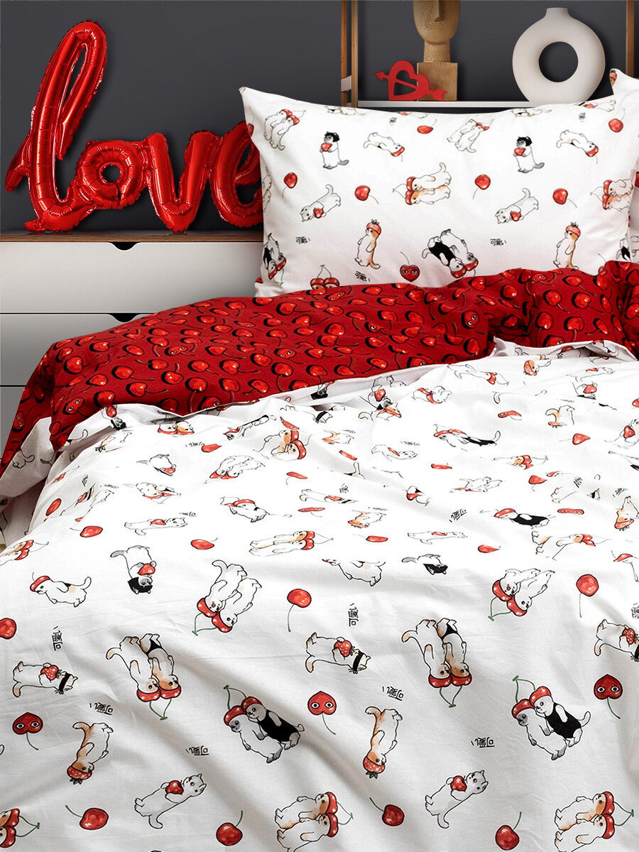 фото Постельное белье UNIQCUTE Макото 2-спальное из поплина, наволочки 50х70 см