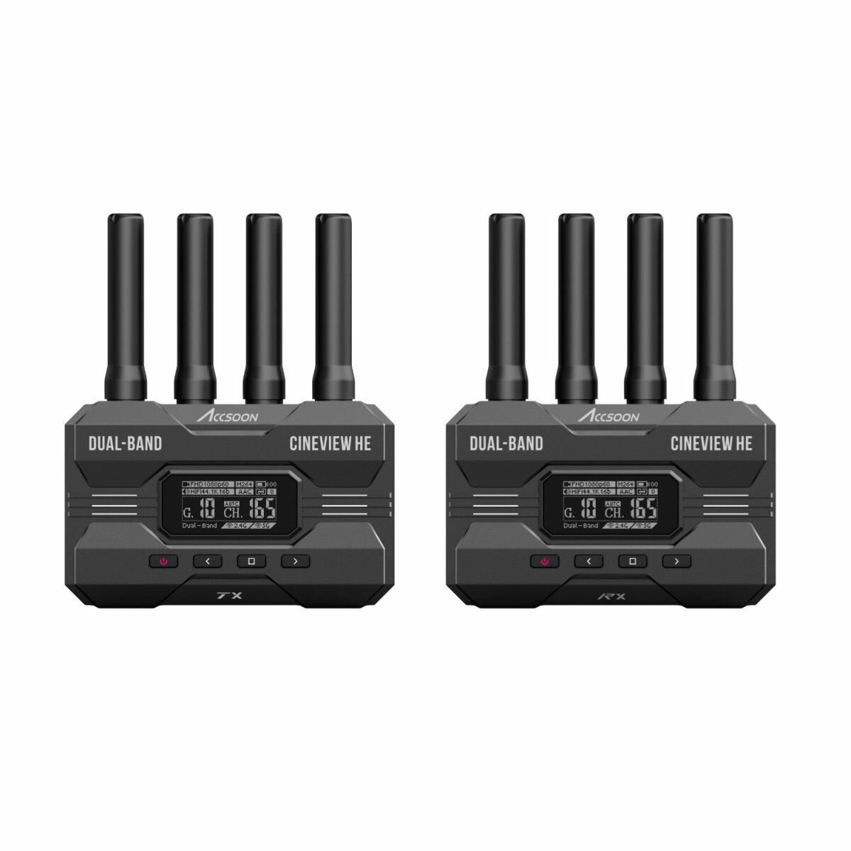 Передатчик и приемник Accsoon CineView HE для беспроводной передачи видео, дальность 350 метров — фото 1