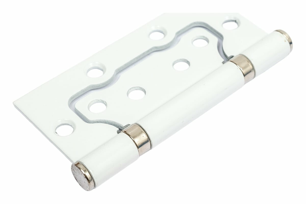 Накладная петля без врезки Аллюр 2BB WW (100х75 мм 2.5 мм белая 2 шт коробка) 13699