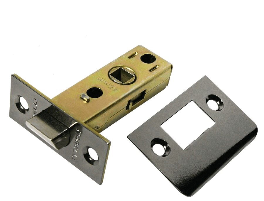 Защелка для двери замок врезной межкомнатный мебельная фурнитура Morelli L6-45 BN черный никель