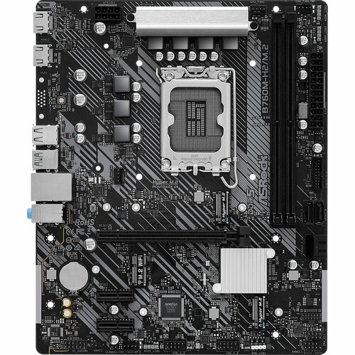 Материнская плата Asrock B760M-H2M2 Soc-1700 Intel B760 2xDDR5 mATX AC97 8ch71 25Gg RAIDHDMI 10799₽