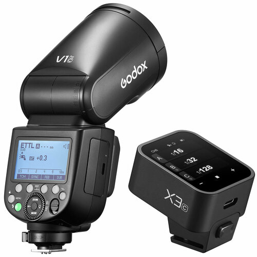 Вспышка накамерная Godox V1Pro C + X3-C TTL для Canon
