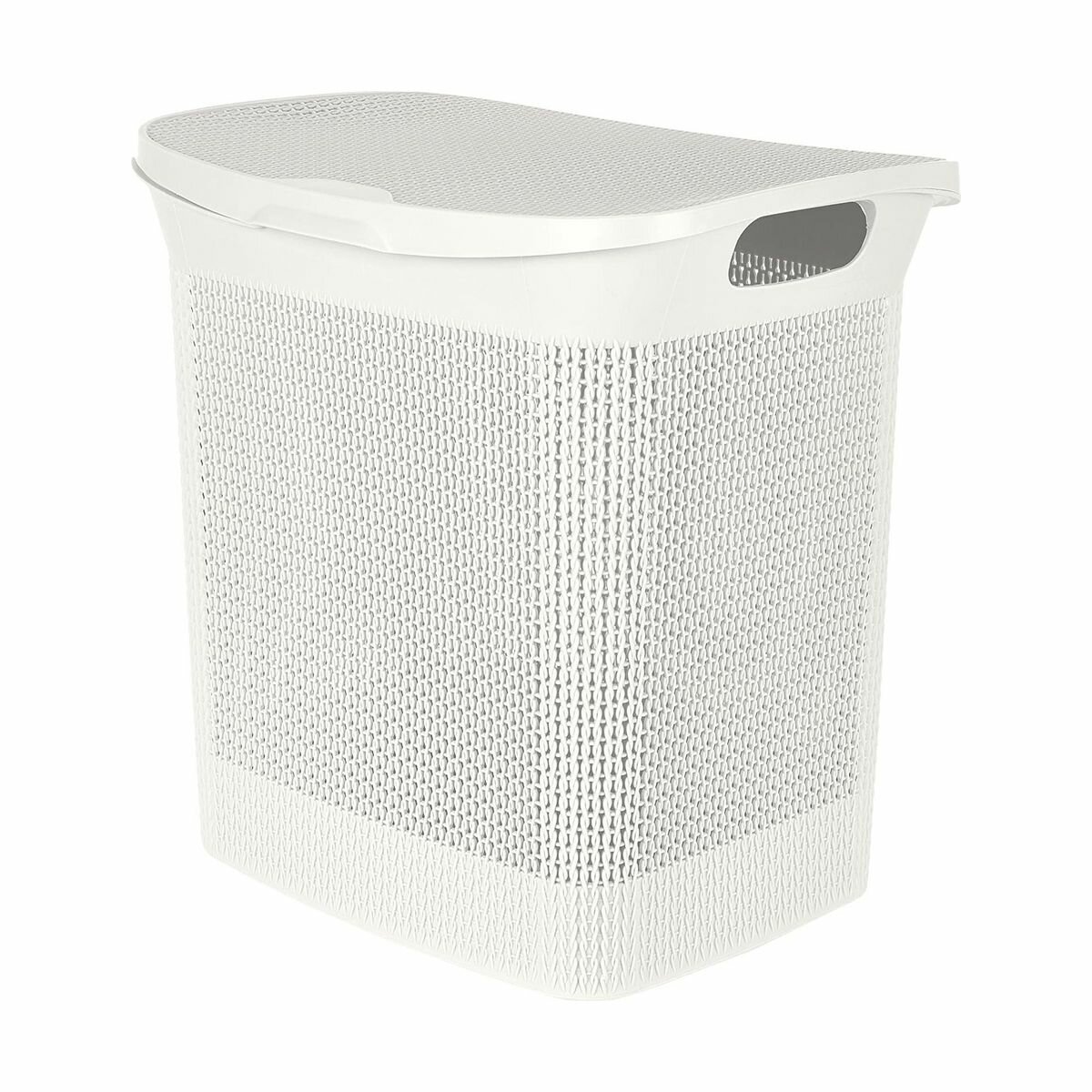 Корзина для белья Keeplex Ajur  с крышкой  35 л  белое облако