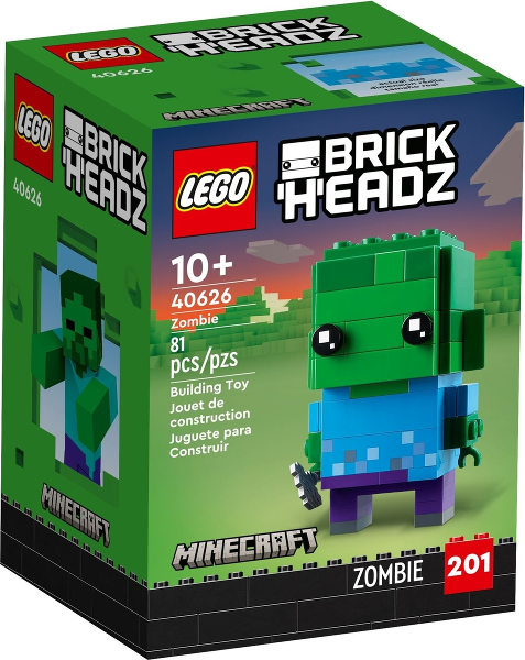 Конструктор LEGO BrickHeadz Minecraft 40626 Зомби