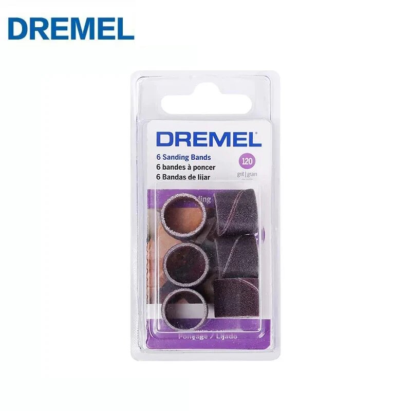 Набор шлифовальных лент Dremel DRMP-438 насадки 6 шт 4 мм абразивные зернистость 120 для дрели для ногтей вращающиеся инструменты шлифовальные аксессуары