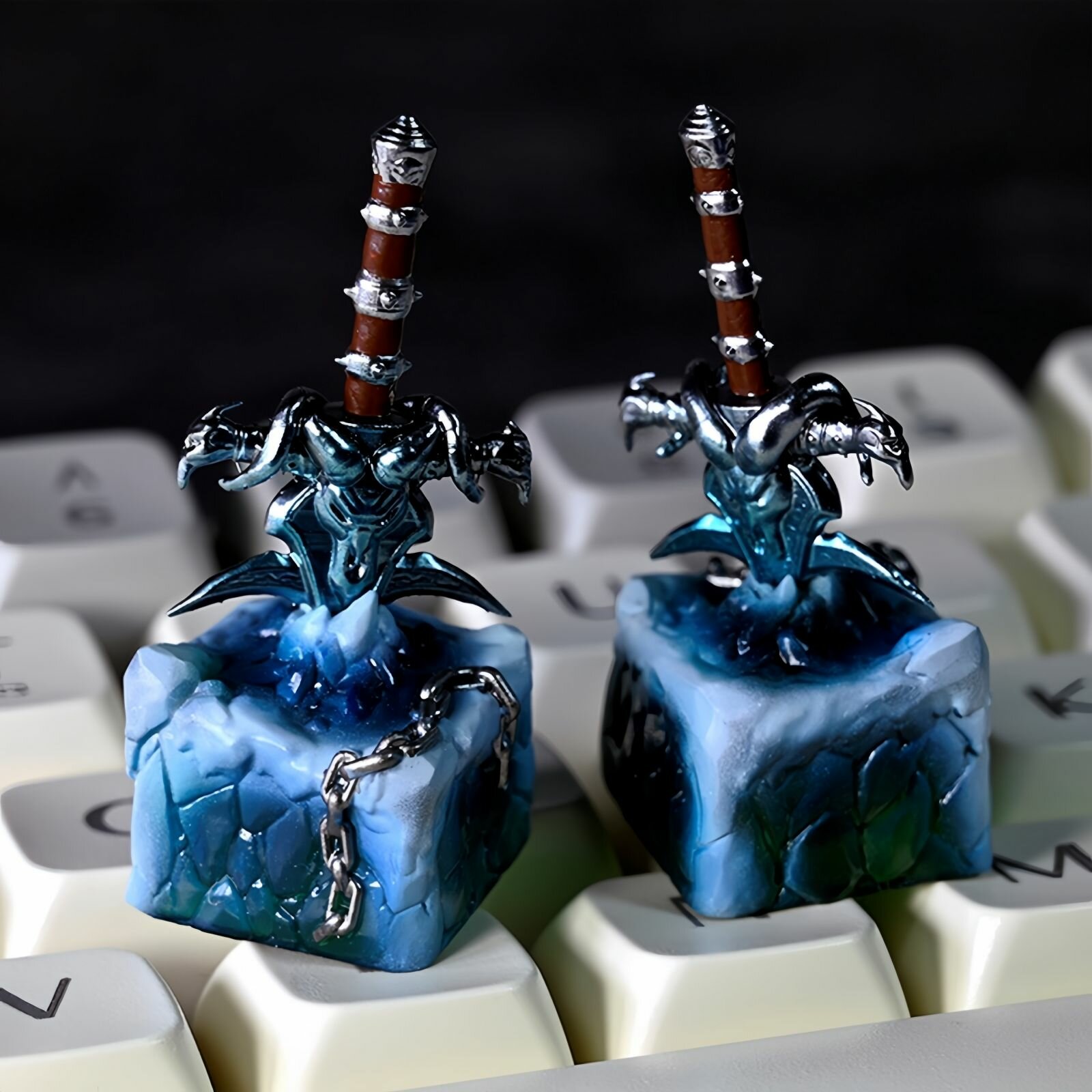 Кейкапы для клавиатуры - Ледяная Скорбь, World of Warcraft Artisan WOW Keycap Esc смола, клей — фото 1