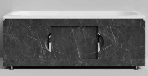 Изображение товара Экран под ванну 170 графитовый мрамор