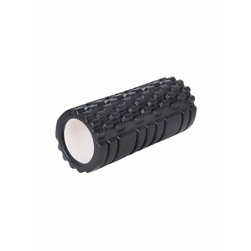 Ролик массажный для йоги и фитнеса 26х8 см, EVA, черный, с