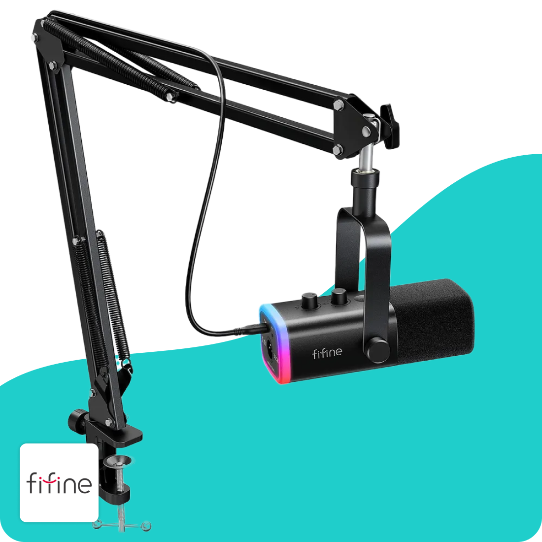 Микрофон Динамический USB/XLR микрофон Fifine AM8T Black
