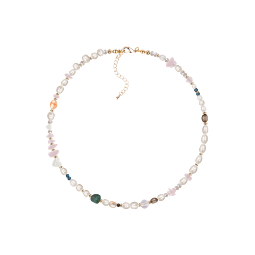 Колье Hola Jewelry, жемчуг пресноводный культивированный, длина 40 см, золотистый