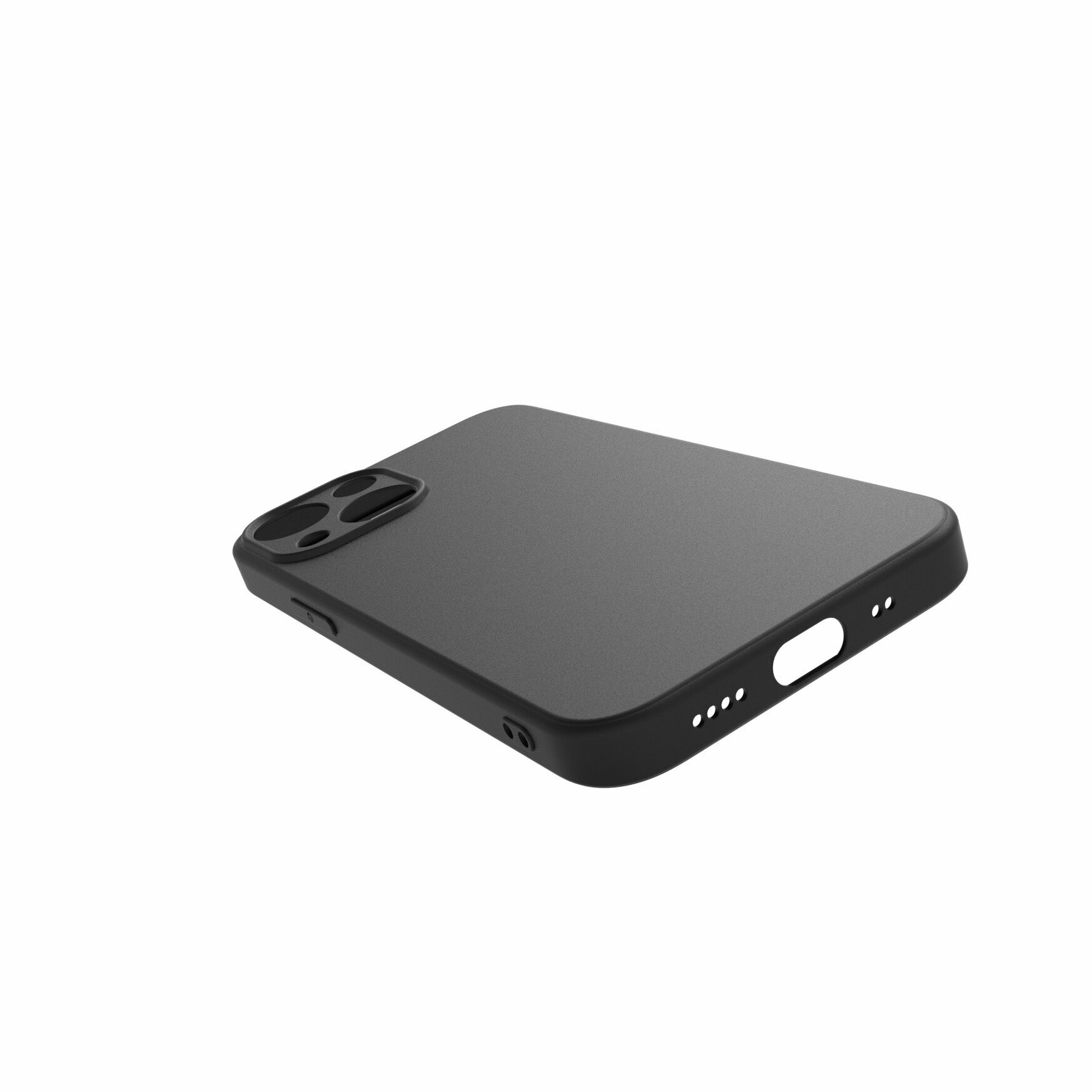 Чехол матовый для Apple iPhone 15, черный — фото 1