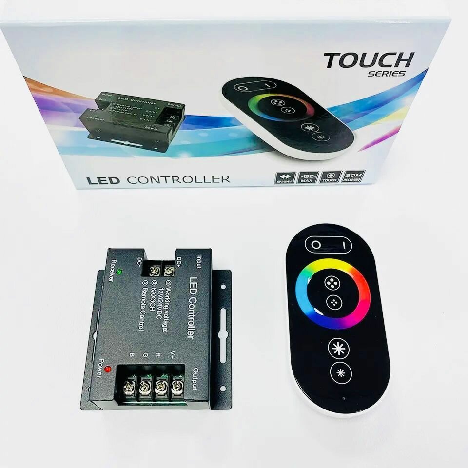 Сенсорный (TOUCH) контроллер/диммер 216Вт(12В)/432Вт(24В) для светодиодной ленты RGB