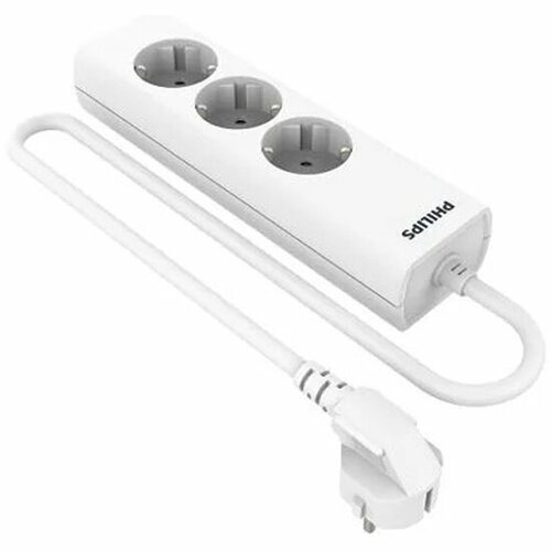 Сетевой удлинитель Philips 3 розетки защита от детей 2м 1890₽