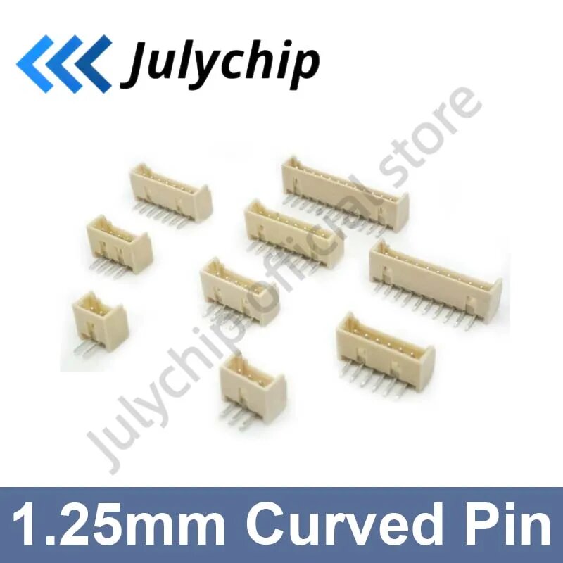 Изогнутые разъемы для PCB, 10P, 2-12 контактов