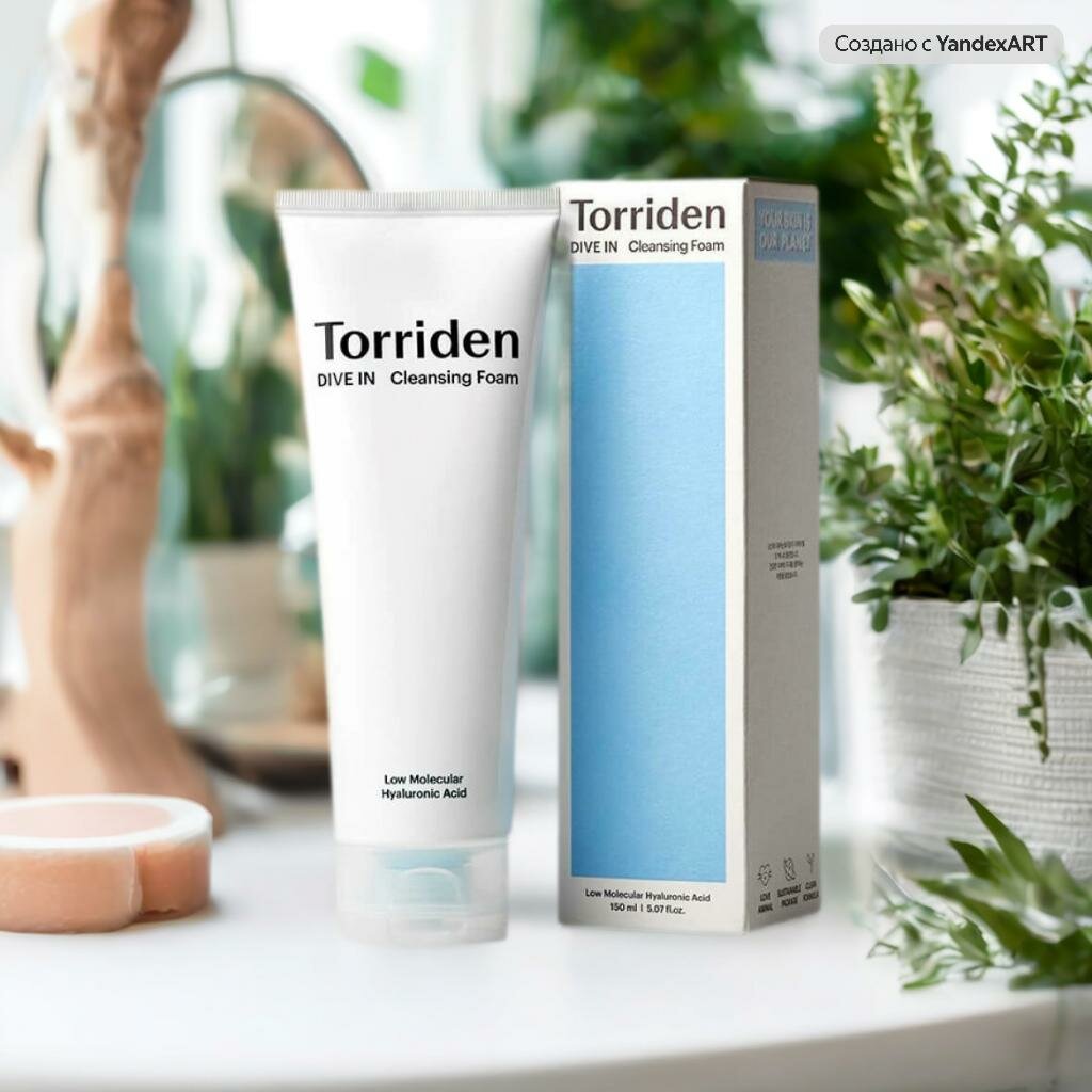 Torriden, Dive In, очищающая пенка с низкомолекулярной гиалуроновой кислотой, 150 мл (5,07 жидк. Унции) — фото 1