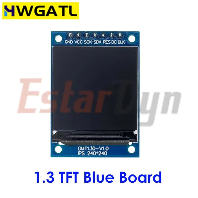 TFT дисплей 0,96/1,3/1,44/1,77/1,8/2,0 дюйма IPS для Arduino, 1.3 TFT Blue Board