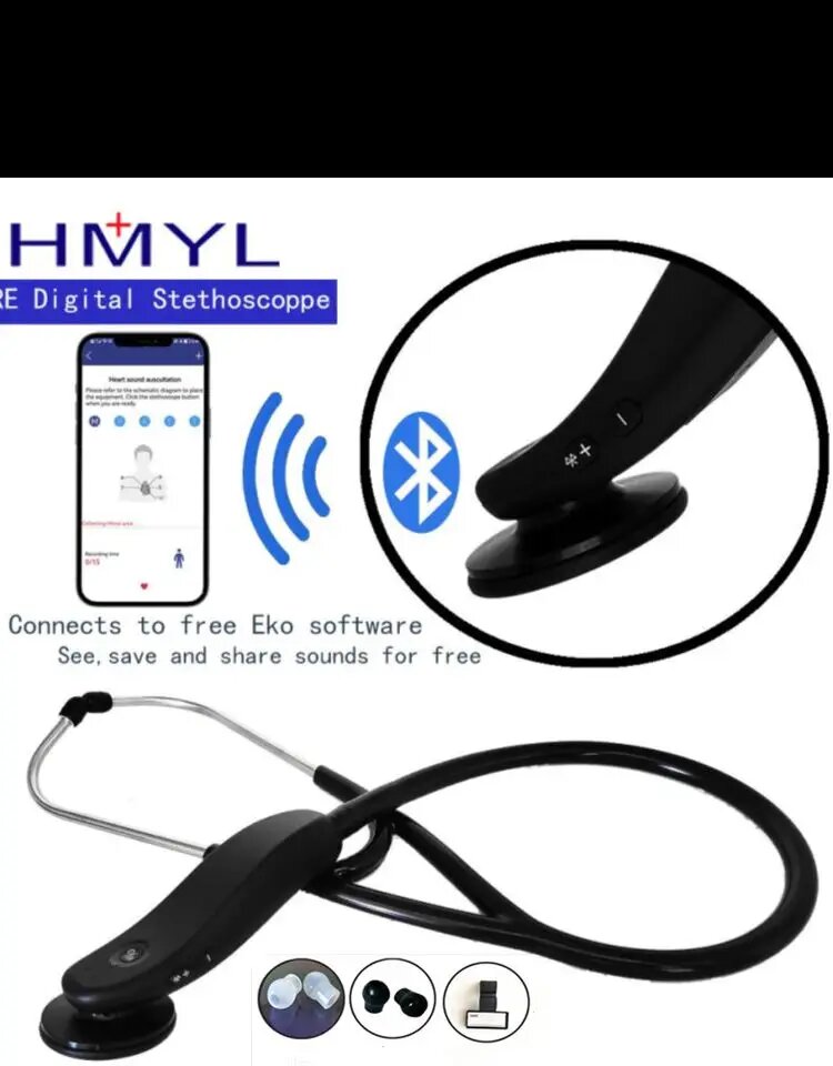 Стетоскопы И Фонендоскопы Детский интеллектуальный Bluetooth стетоскоп HMYL, Children Blue