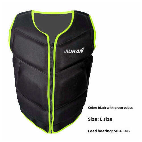 Жилет спасательный, для детей и взрослых, черно-зеленый, размер L