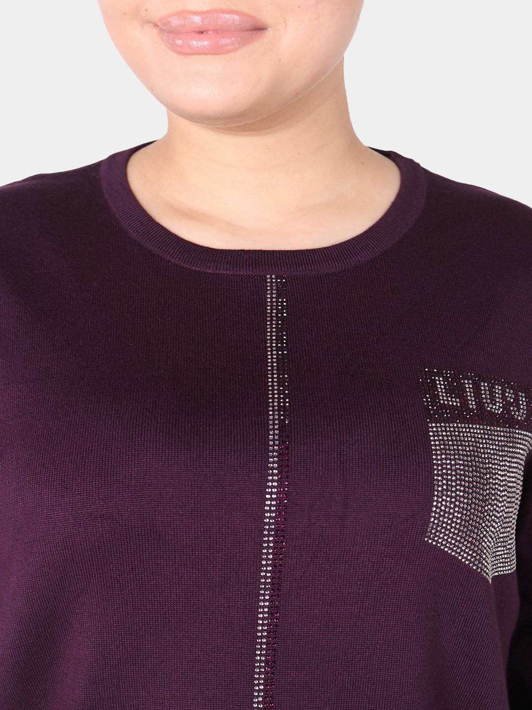 Свитер размер 54, , темно-бордовый — фото 1