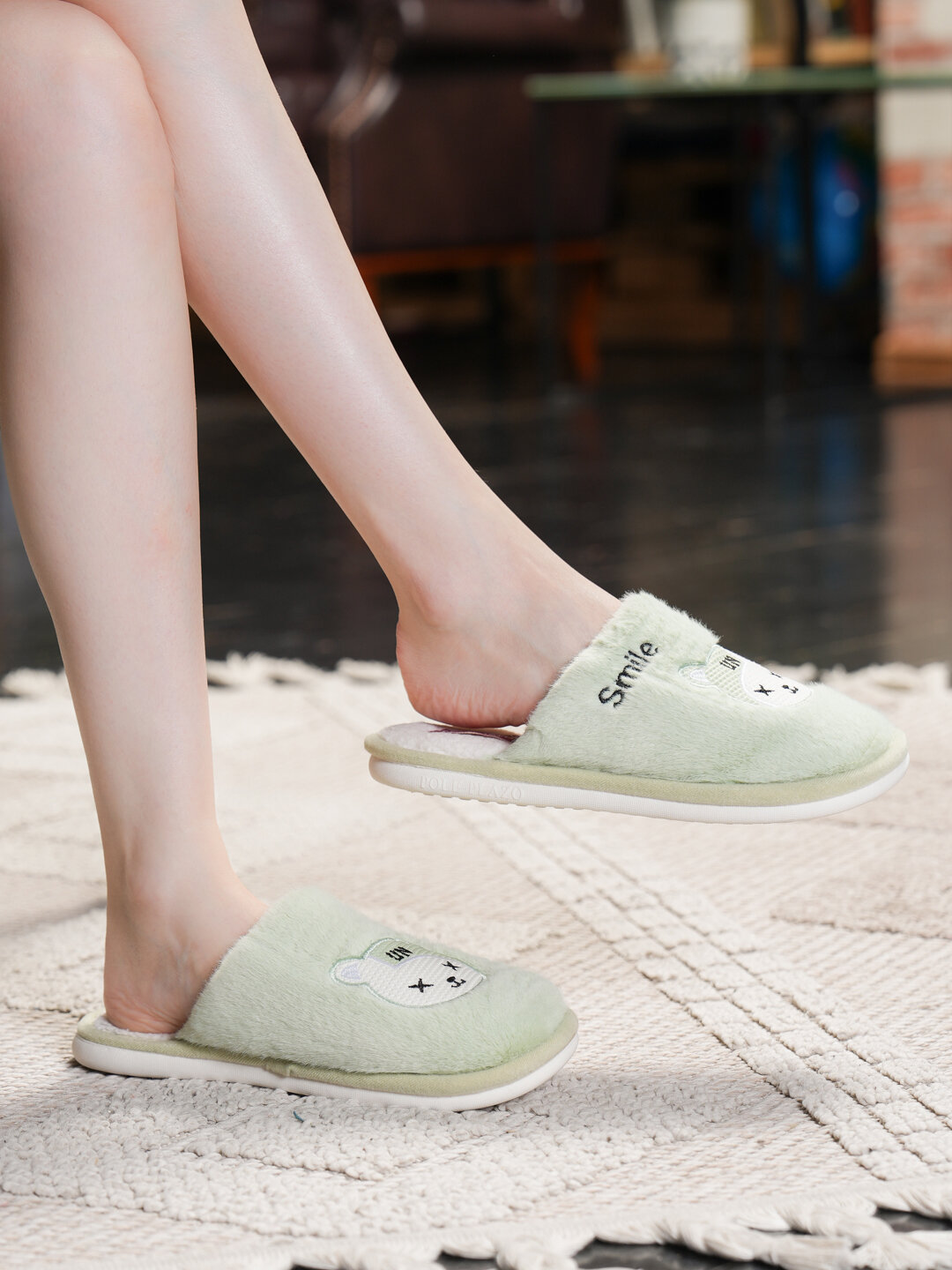 Тапочки, размер 36-37, лайм — фото 1