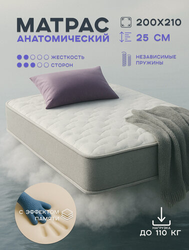 Изображение товара Матрас 200х210 Ортис "MEMORY COMFORT LOF", ортопедический/ анатомический