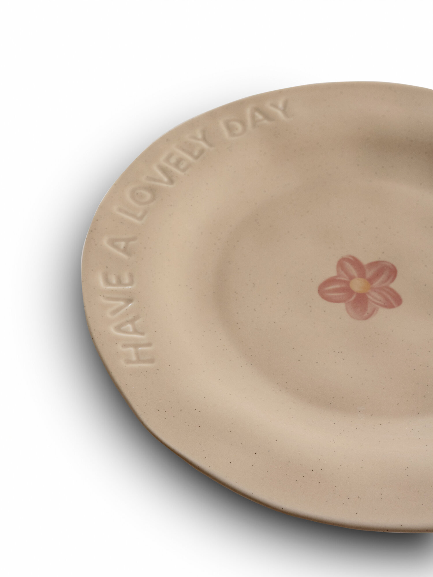 Тарелка "Цветок", керамика, 20см, для СВЧ, кремовая, для сервировки и подарка — фото 1